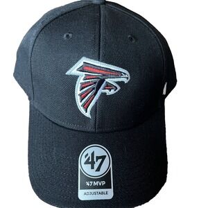 '47 Atlanta Falcons MVP Black Adjustable Strap Hat‎ Cap NWT